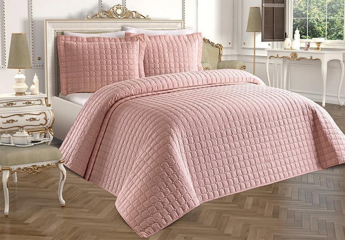 L'essentiel linge de maison Juego de colcha doble Estiva - Powder